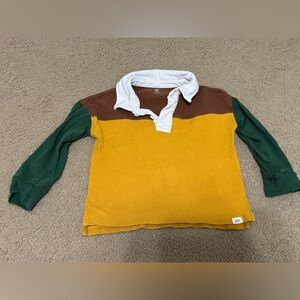 GAP Kids Colorblock Polo Rugby Boys 3T / 3 Shirt - Brown, Yellow, Green
